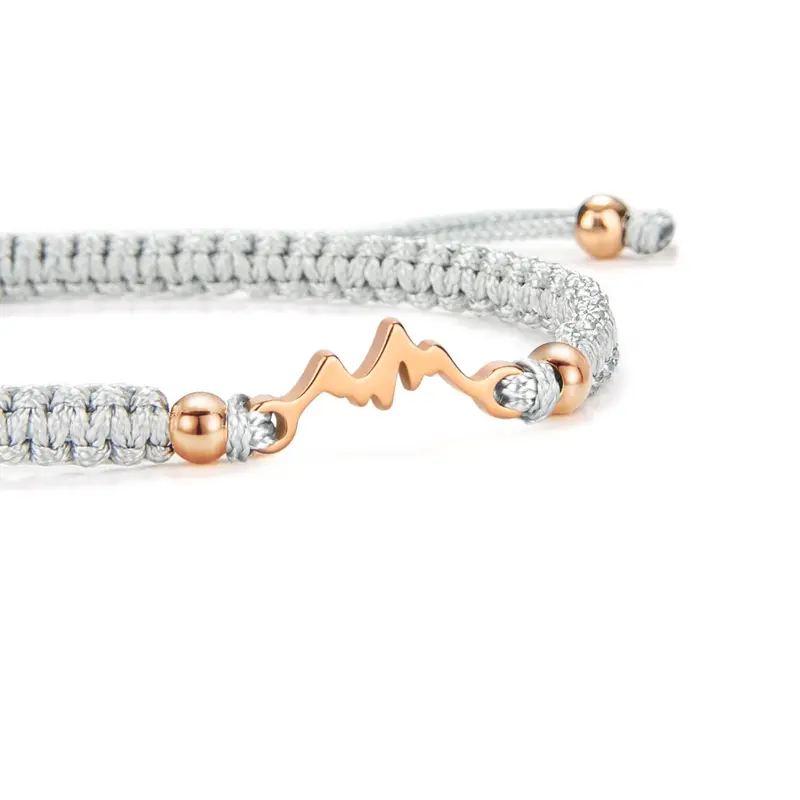 Rose Mountain Grey Braided Bracelet 1