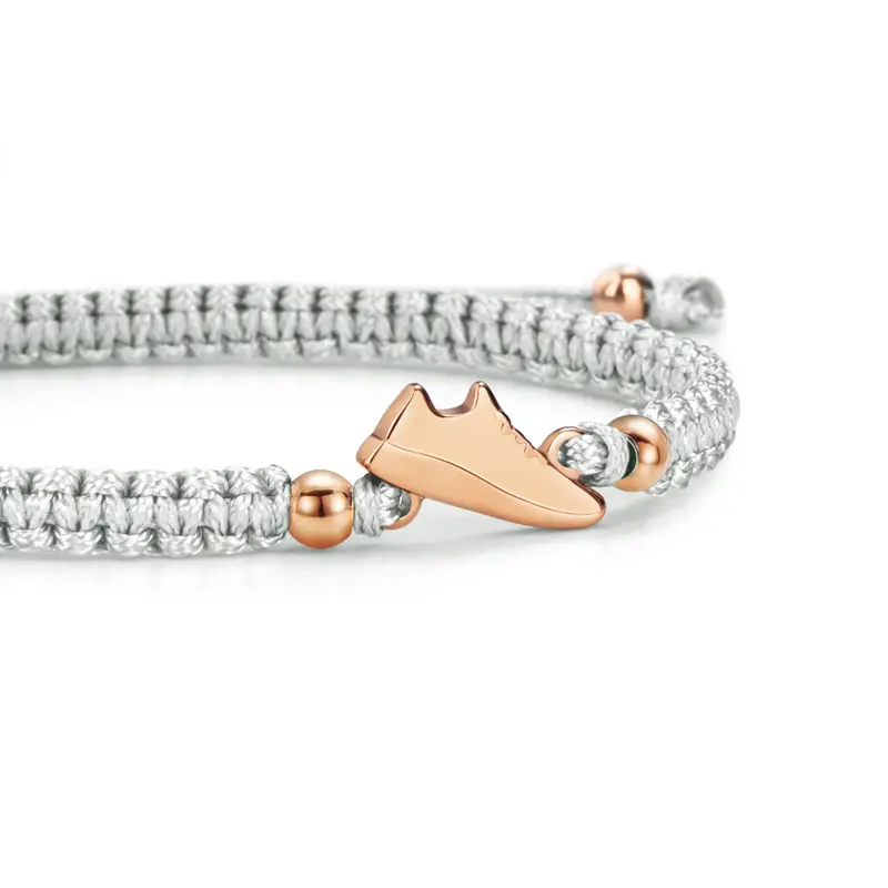 Rose Runner Grey Braided Bracelet 1