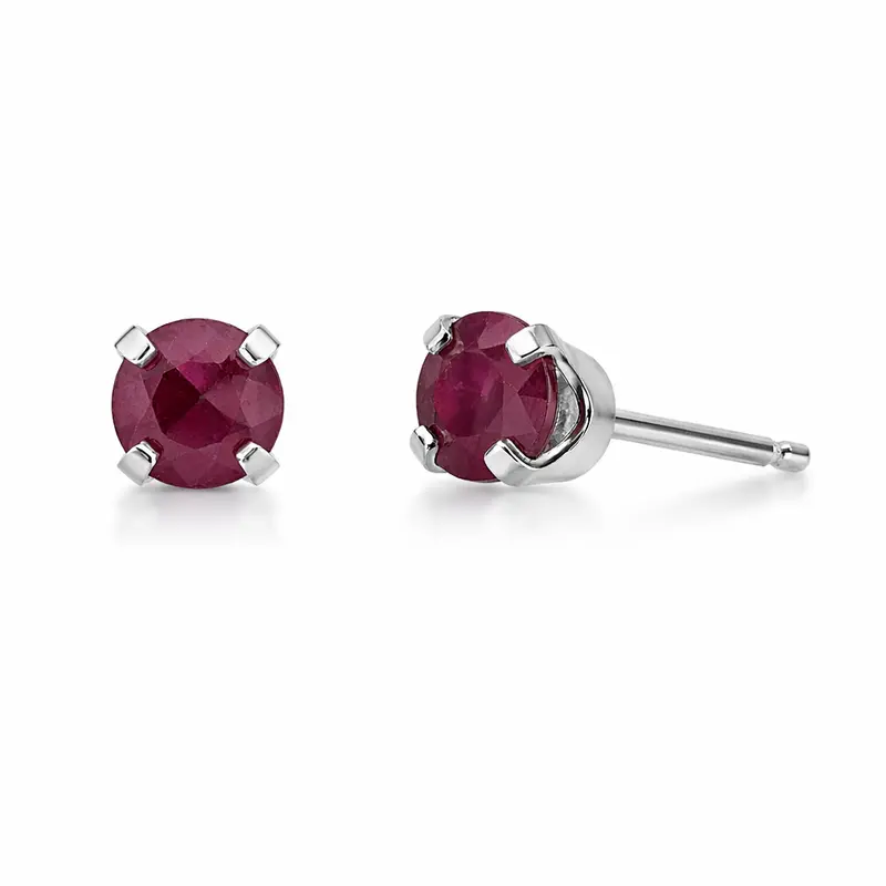 Rosefire Ruby Stud Earrings 1