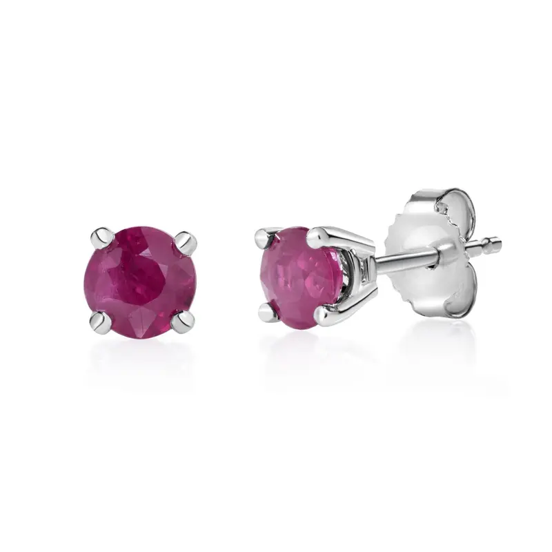 Roseflame Ruby 10K Stud Earrings 1