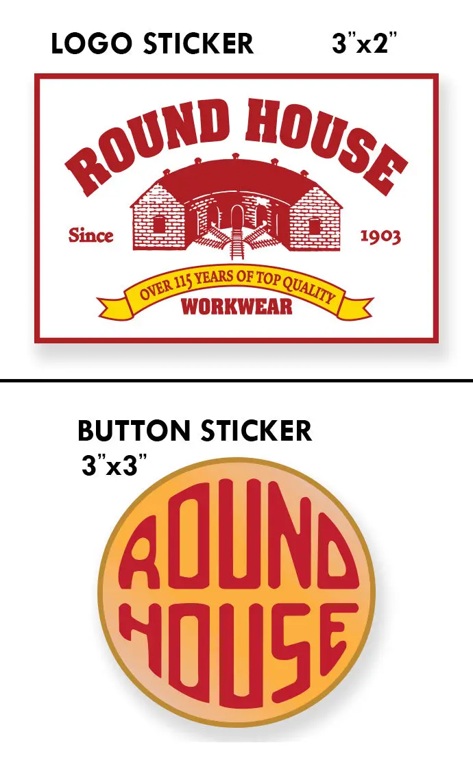 Round House Made In Usa Decal Stickers 1
