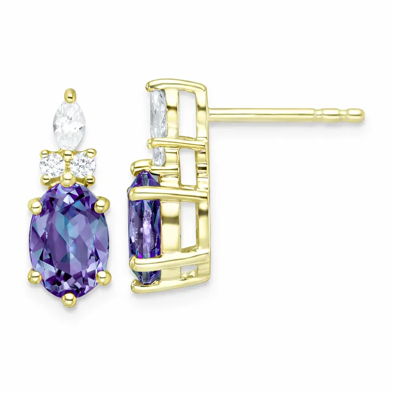 Royal Eclipse Alexandrite Earrings 1