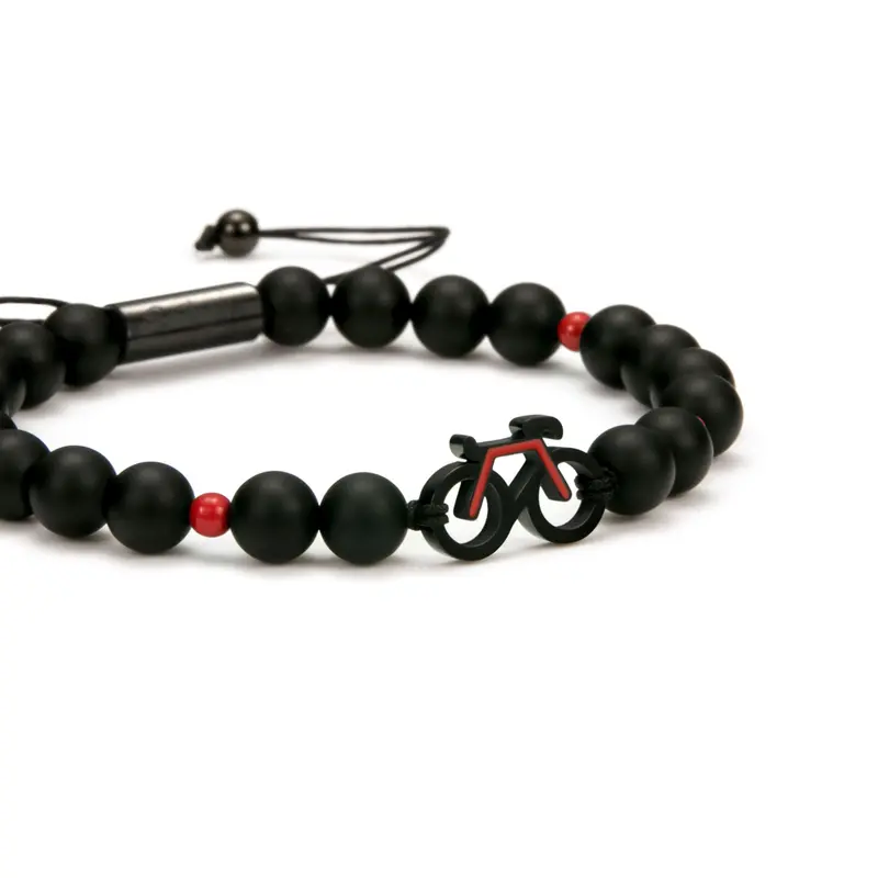 Ruby Bike Beaded Bracelet 1