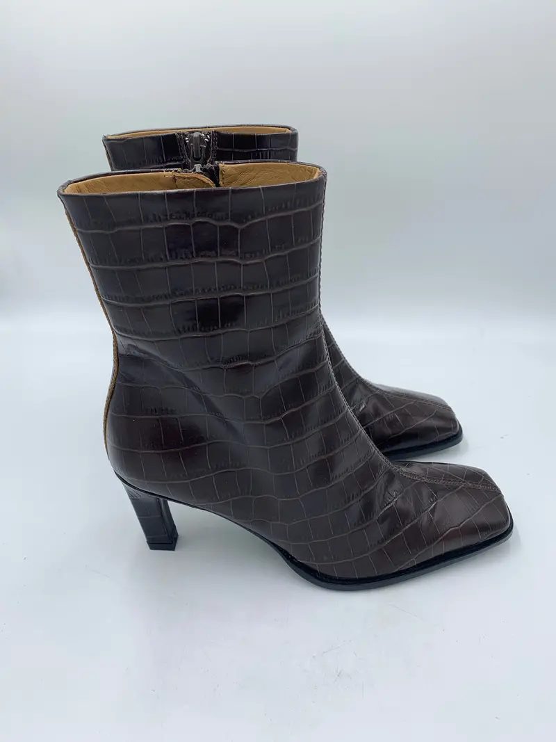 Sample Brown Croc Bootie 38 1