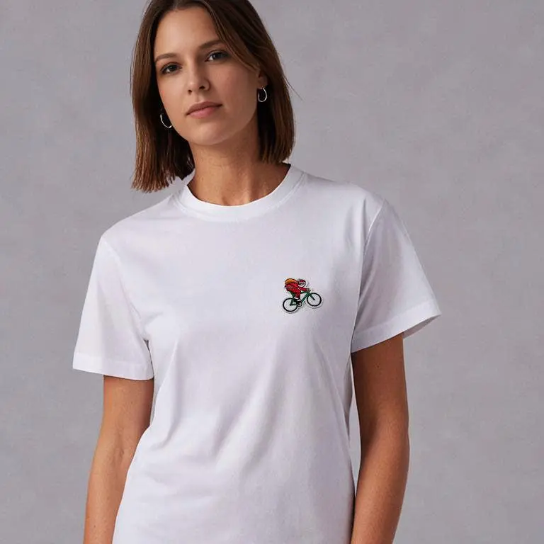 Santa Biker T-Shirt In White Female 1