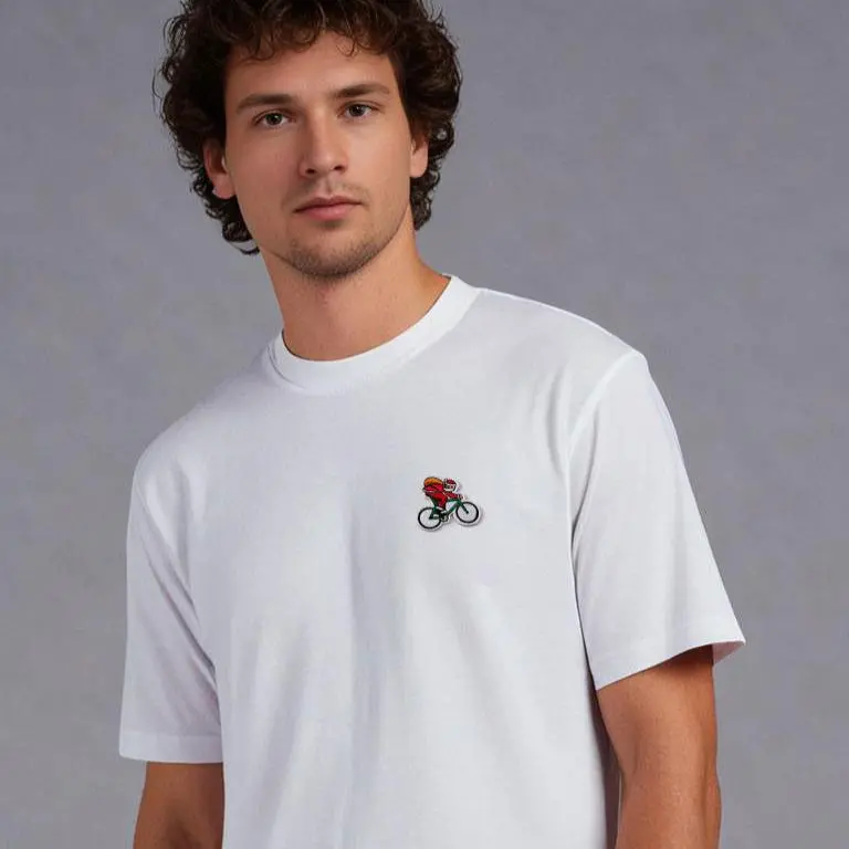 Santa Biker T-Shirt In White Male 1
