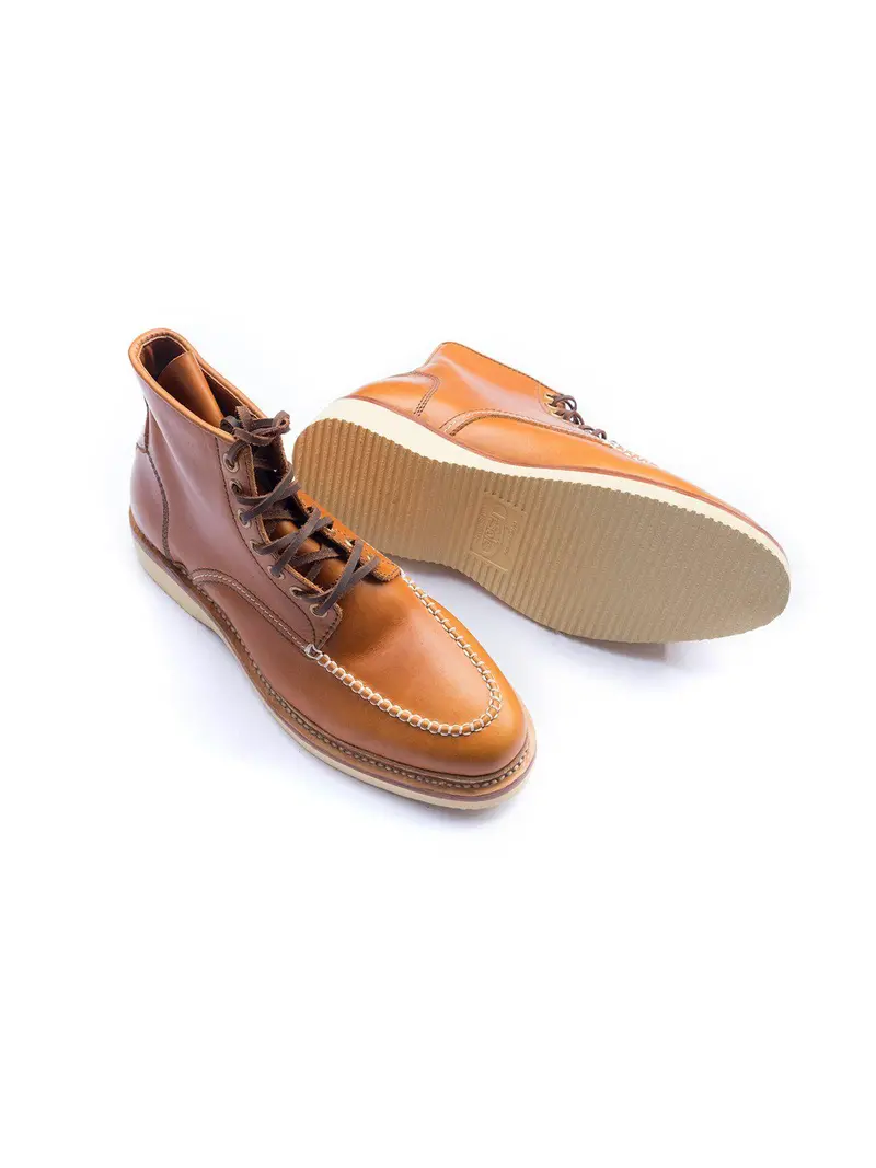 Santalum Mile 85 Moc Toe Boots Copper Tan Pull Up 1