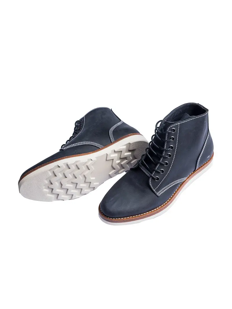 Santalum Plain Toe Service Boots Navy 1