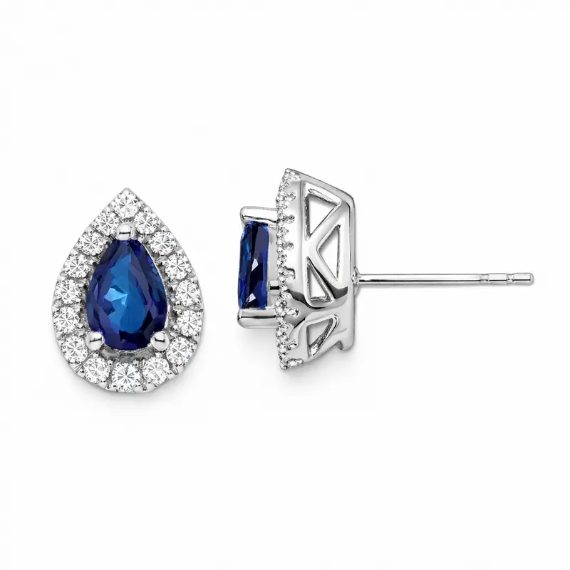 Sapphire Raindrop Earrings 1