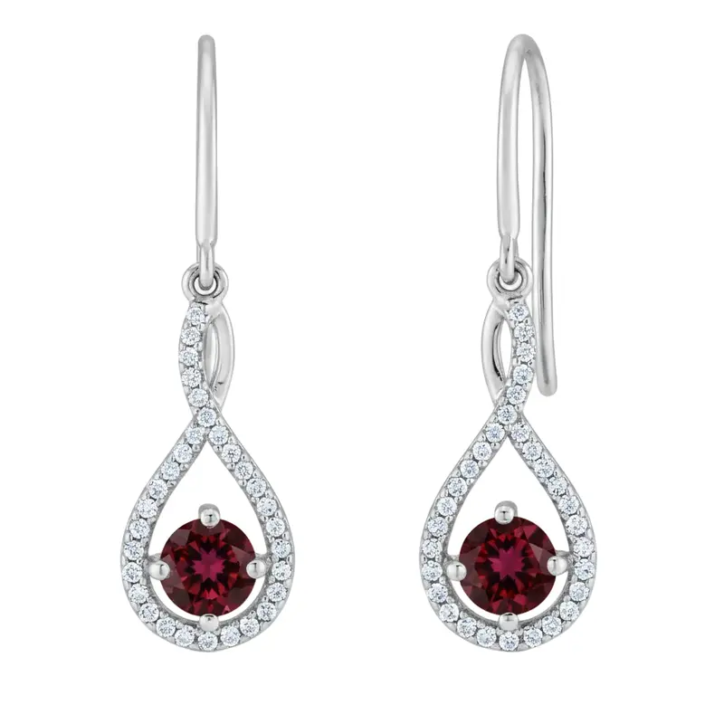 Scarletdrop Ruby Twist Earrings 1