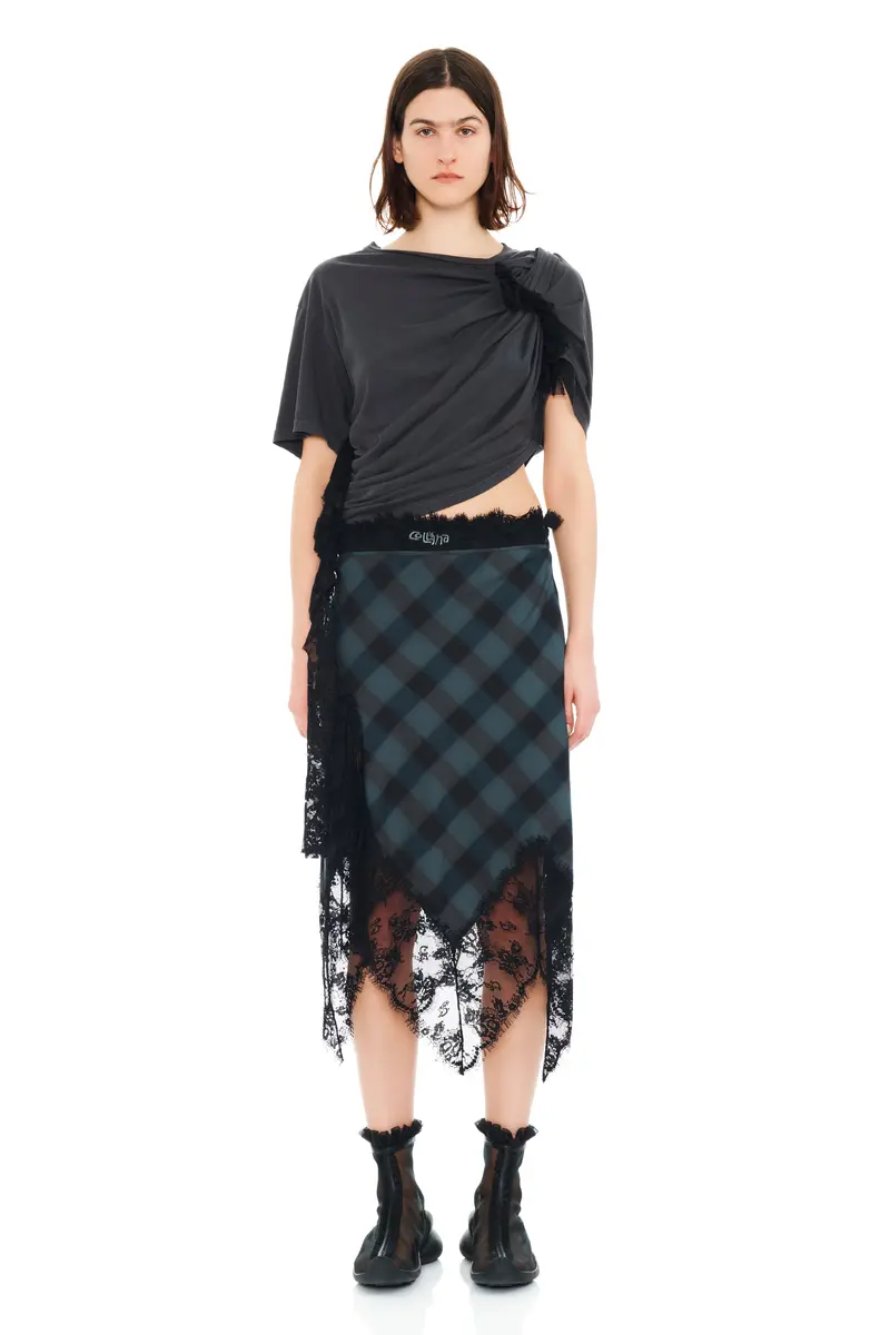 Sea Pine Plaid Waterlily Skirt 1