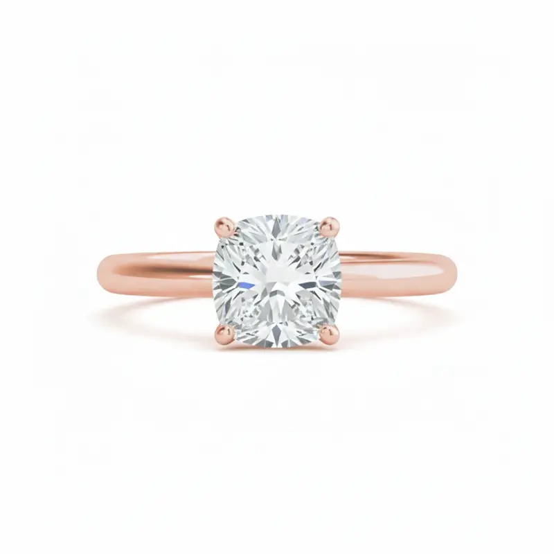 Secret Halo Round Diamond Engagement Ring 1