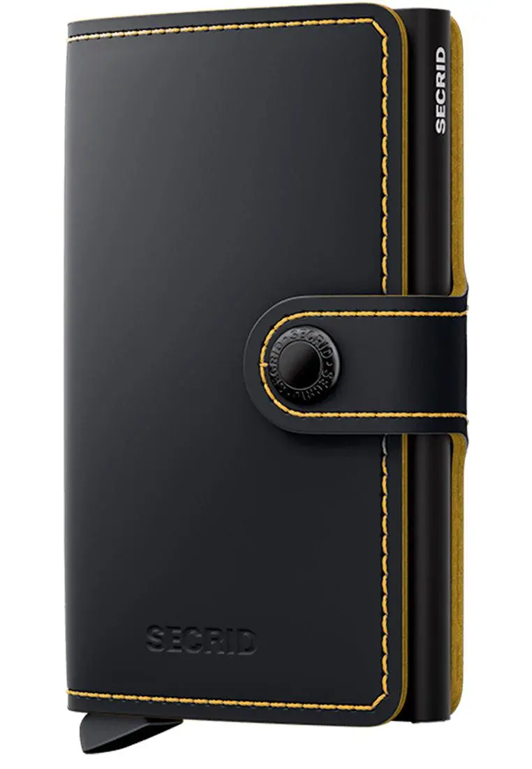Secrid Miniwallet Matte Black Ochre 1