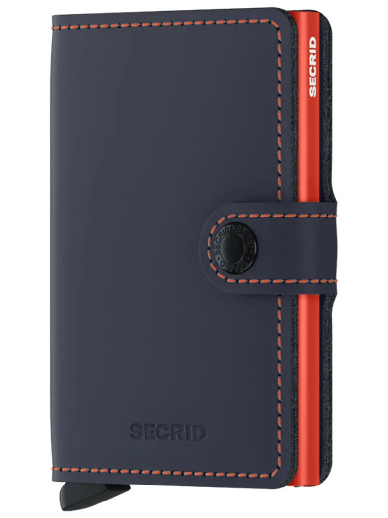 Secrid Miniwallet Matte Nightblue Orange 1