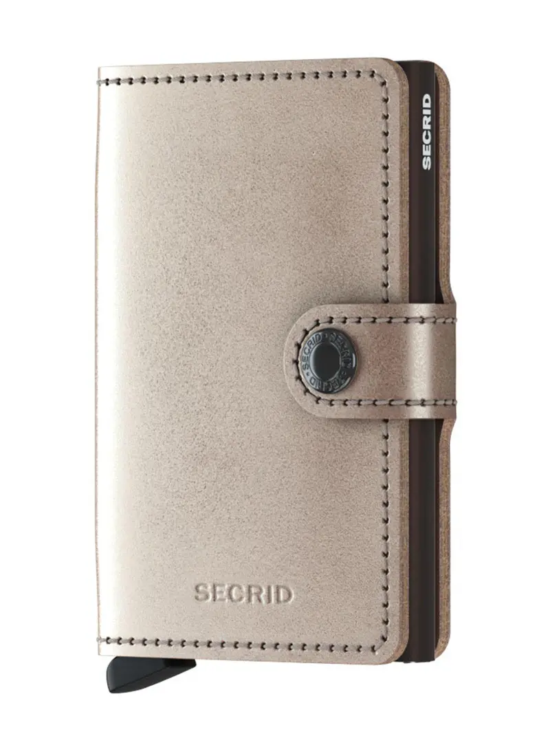 Secrid Miniwallet Metallic Champagne Brown 1