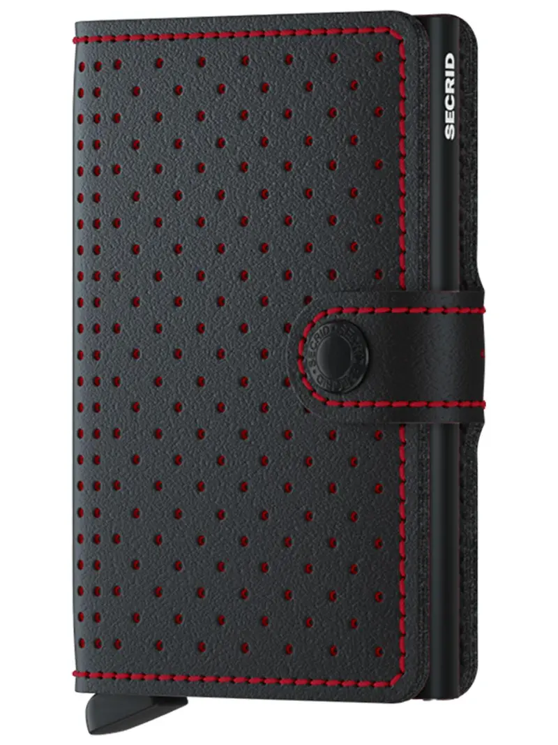 Secrid Miniwallet Perforated Black Red 1