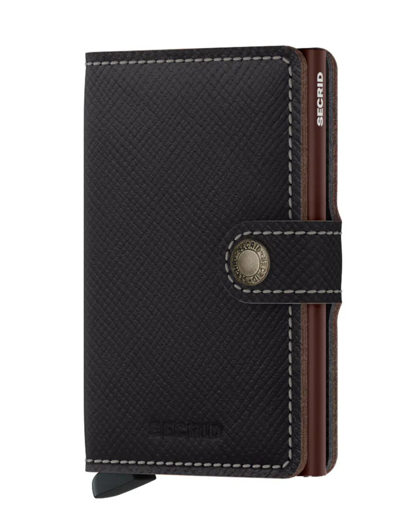 Secrid Miniwallet Saffiano Brown 1