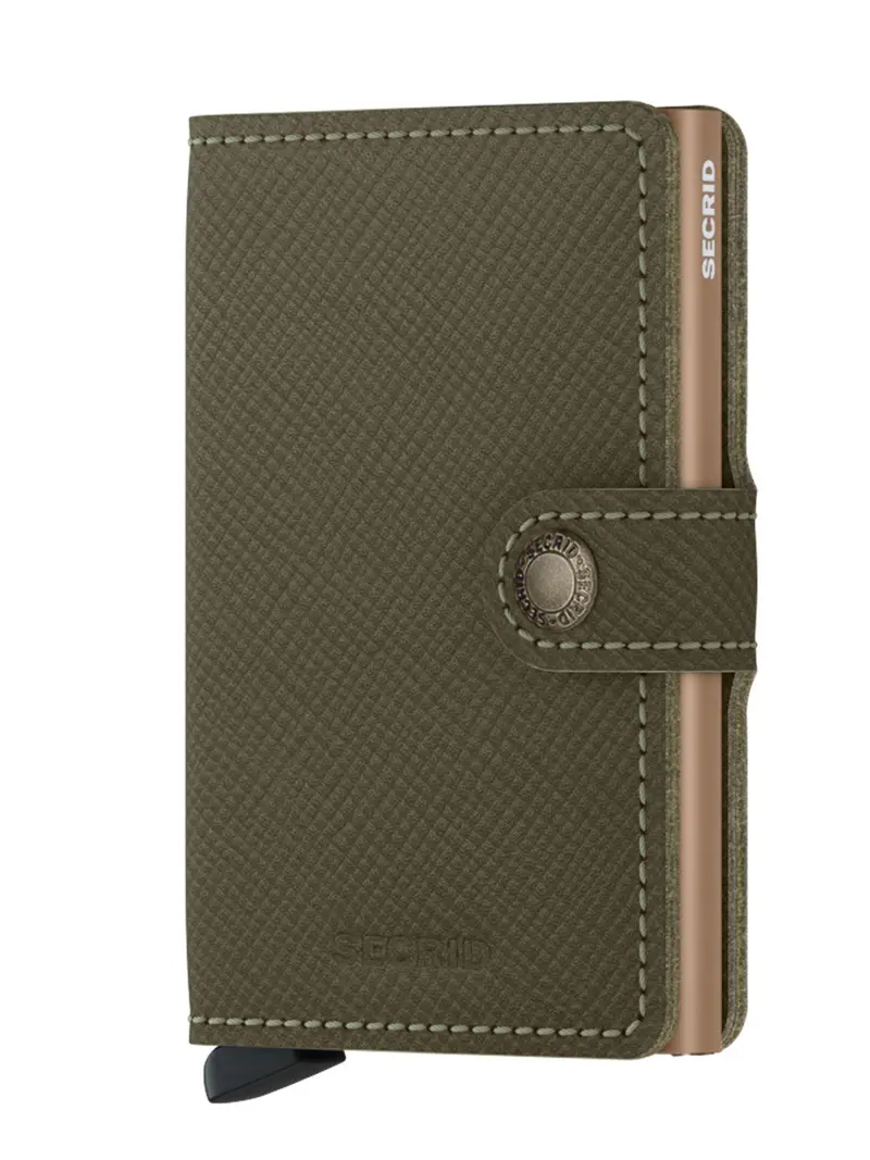 Secrid Miniwallet Saffiano Olive 1