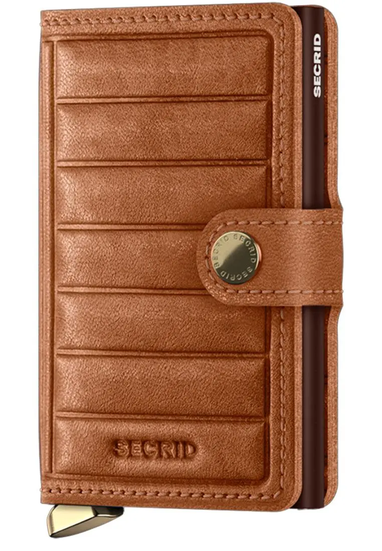 Secrid Premium Edition Miniwallet Emboss Lines Cognac 1