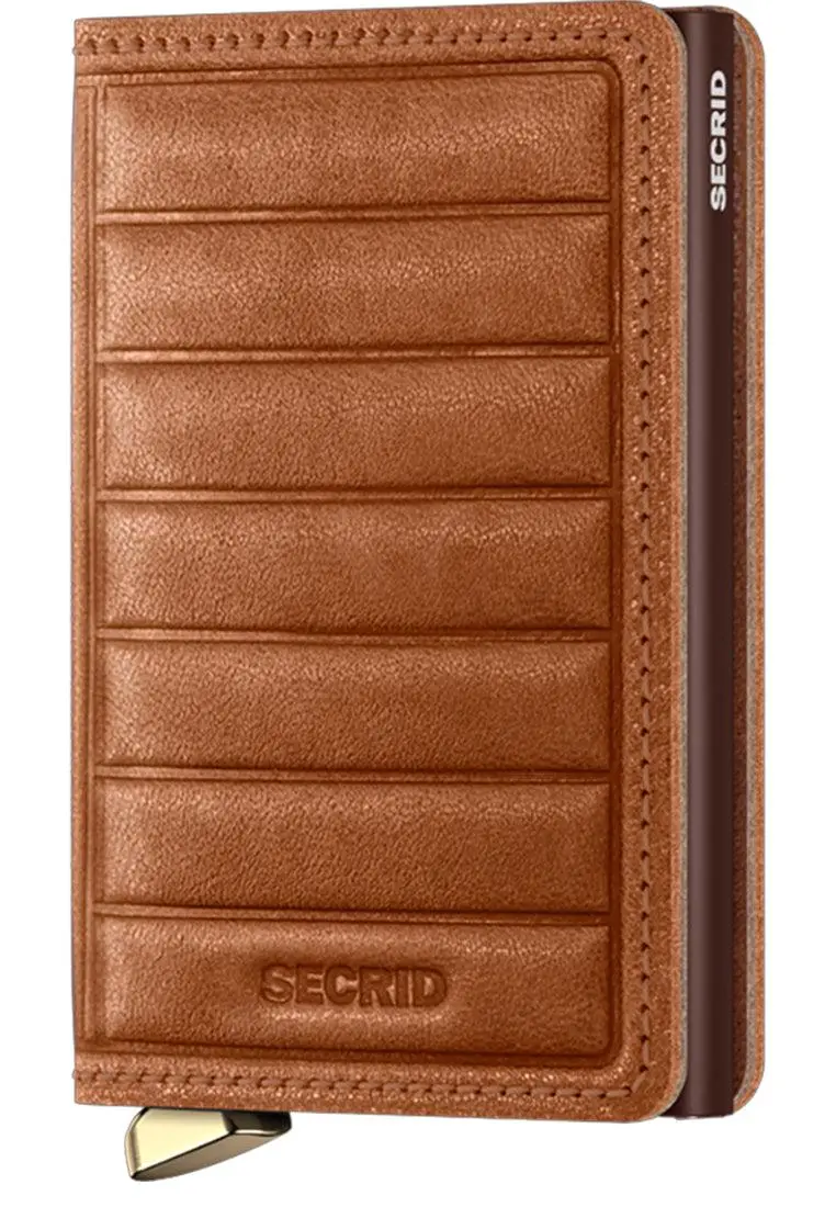 Secrid Premium Edition Slimwallet Emboss Lines Cognac 1