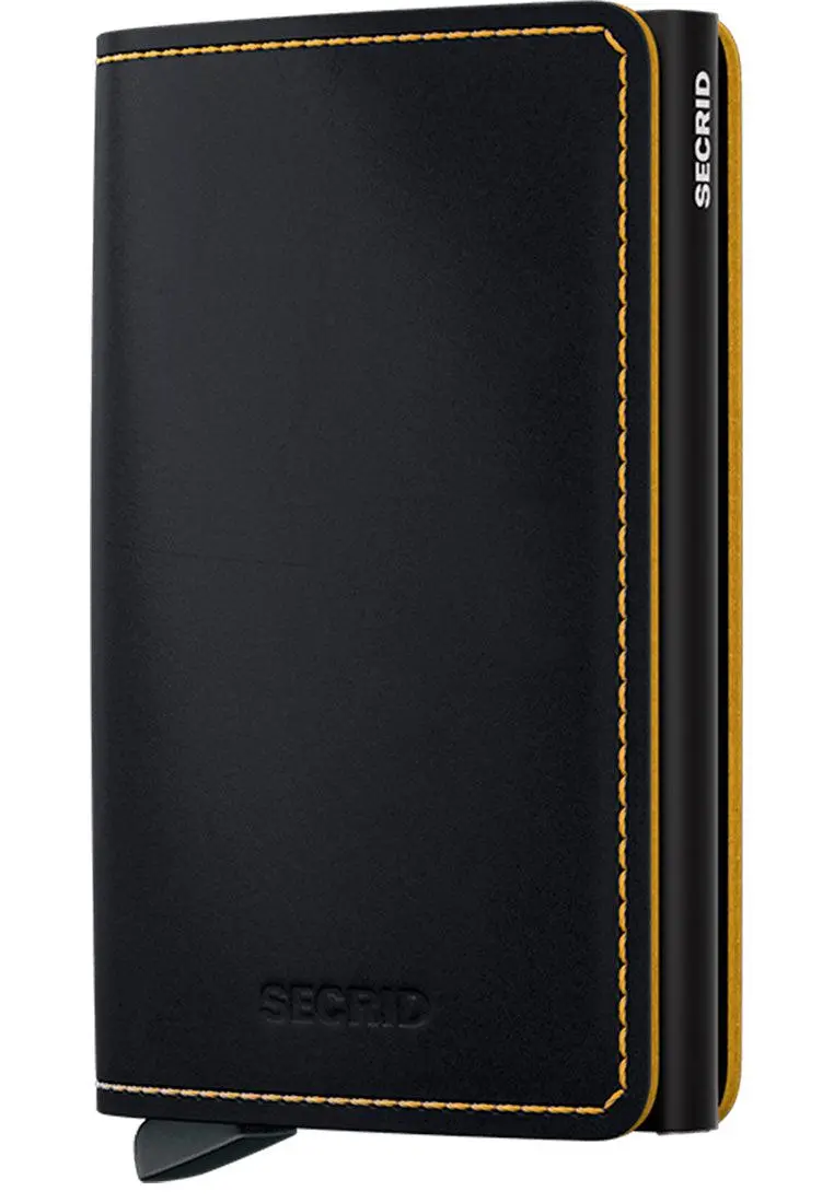 Secrid Slimwallet Matte Black Ochre 1