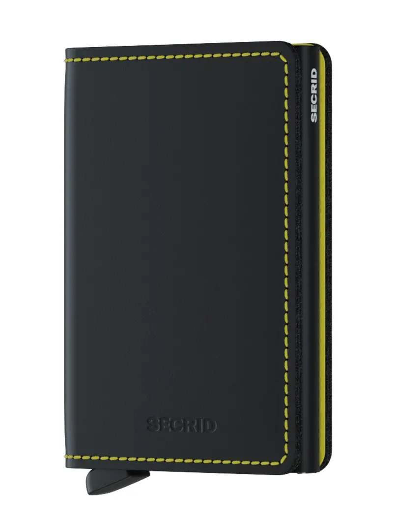 Secrid Slimwallet Matte Black Yellow 1