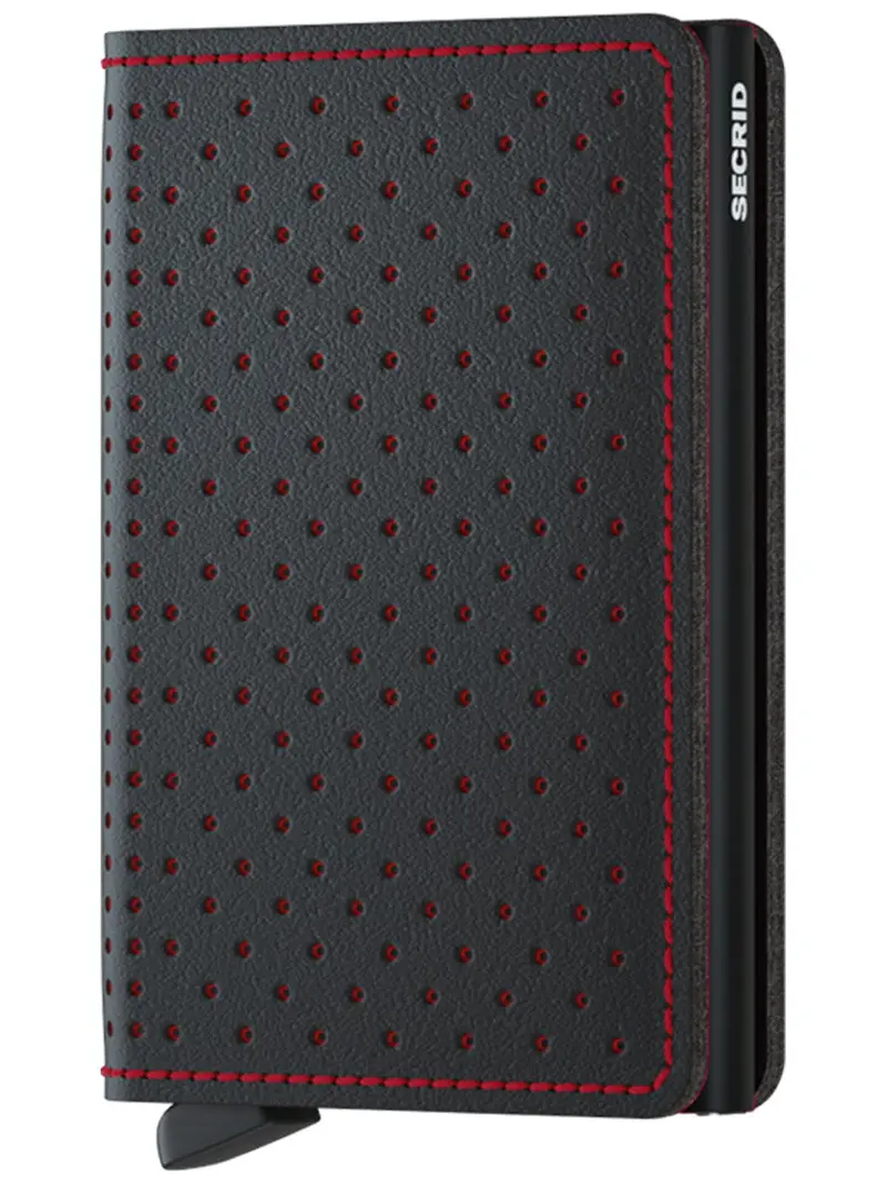 Secrid Slimwallet Perforated Black Red 1