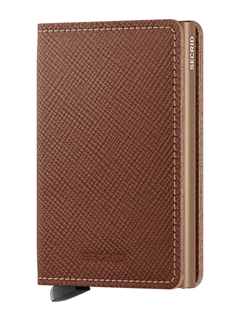 Secrid Slimwallet Saffiano Caramel 1