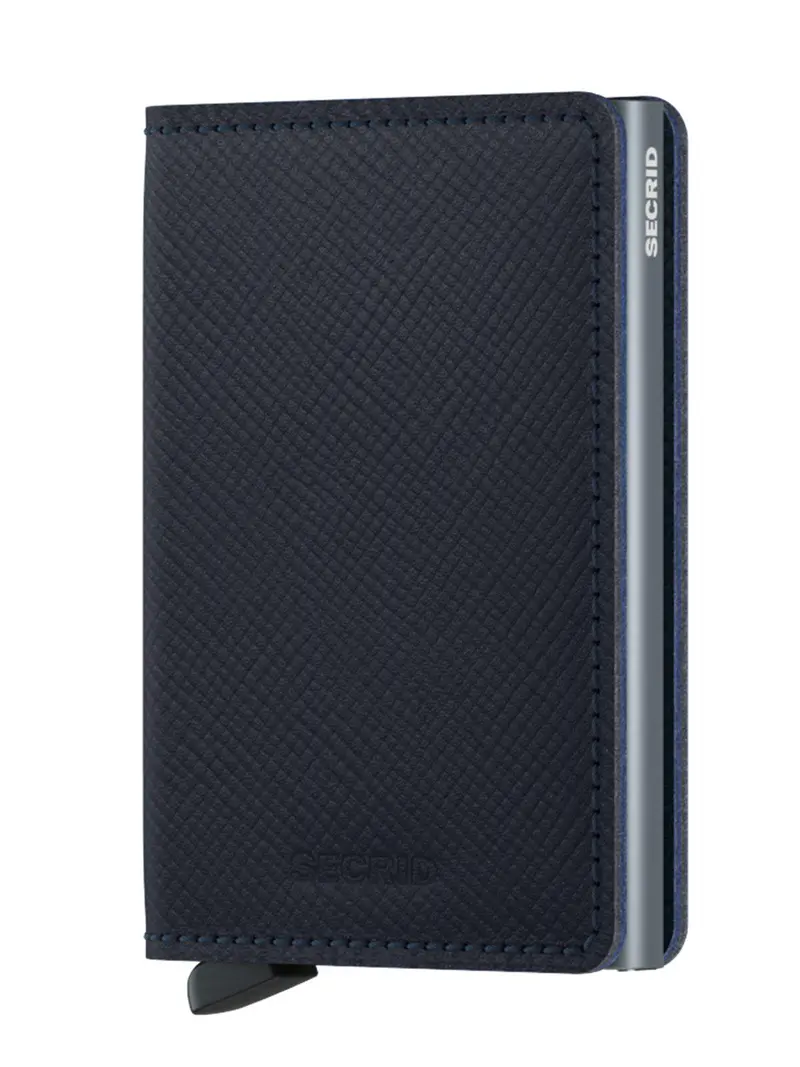 Secrid Slimwallet Saffiano Navy 1