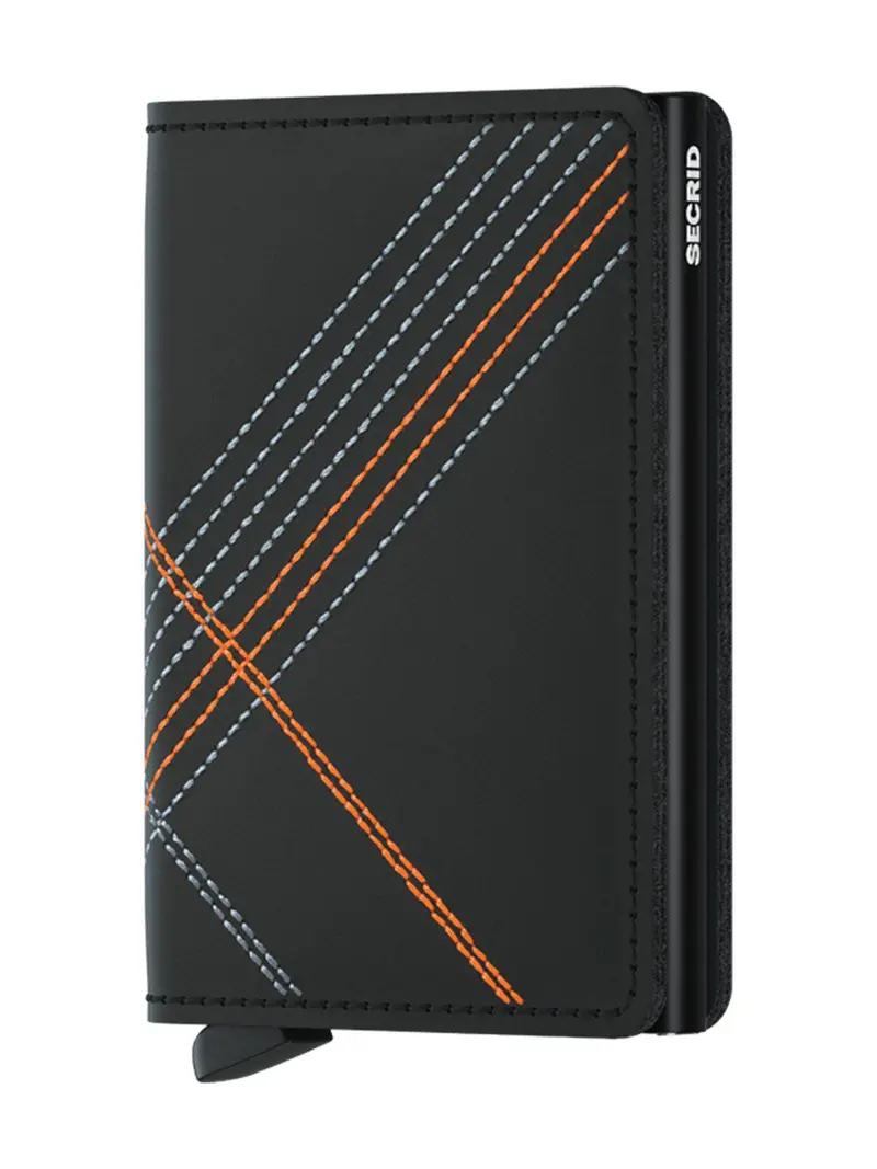 Secrid Slimwallet Stitch Linea Orange 1