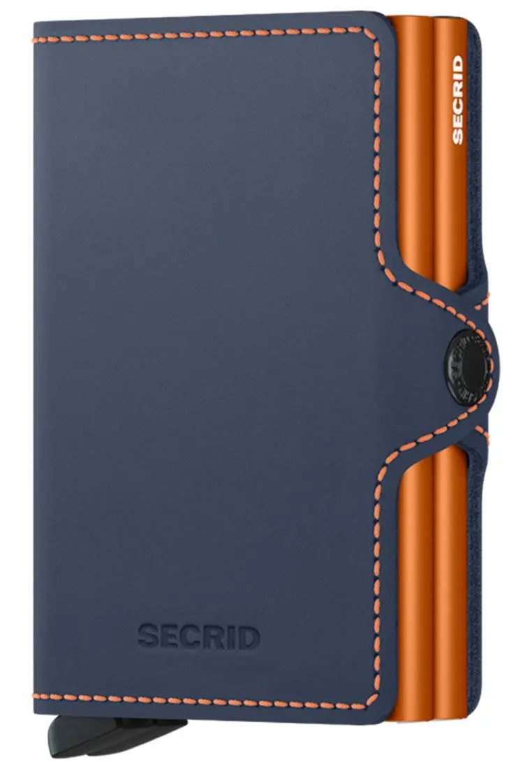 Secrid Twinwallet Matte Nightblue Orange 1