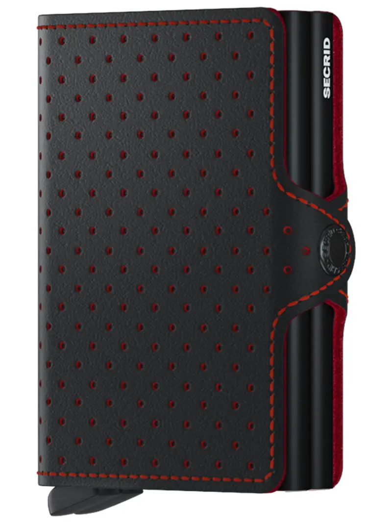 Secrid Twinwallet Perforated Black Red 1