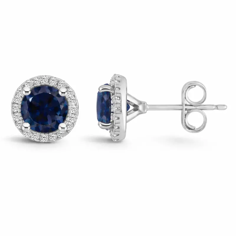 September Midnight Sapphire Earrings 1