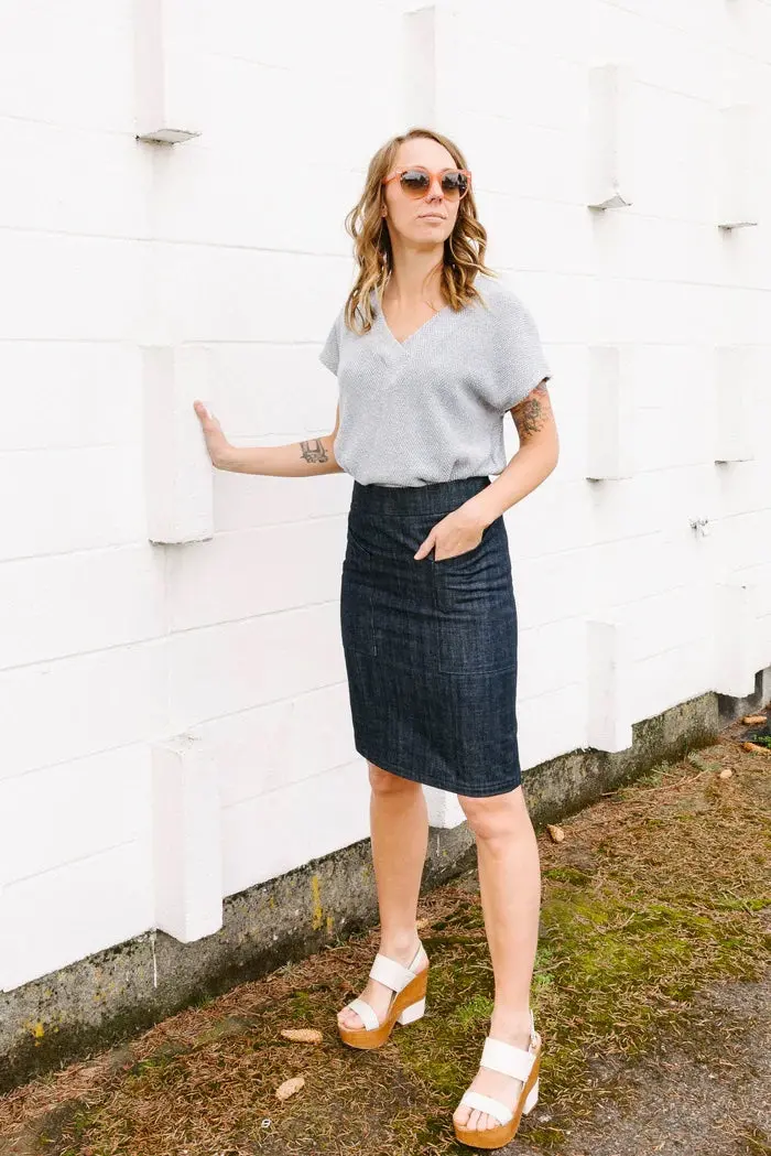 Sew House Seven Alberta Street Pencil Skirt - Printed Copy Shop (+£5.00) 1