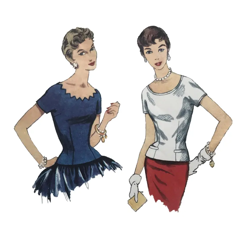Sew La Di Da Vintage Jewel Blouse - Printed Copy Shop (+£7.00) 1