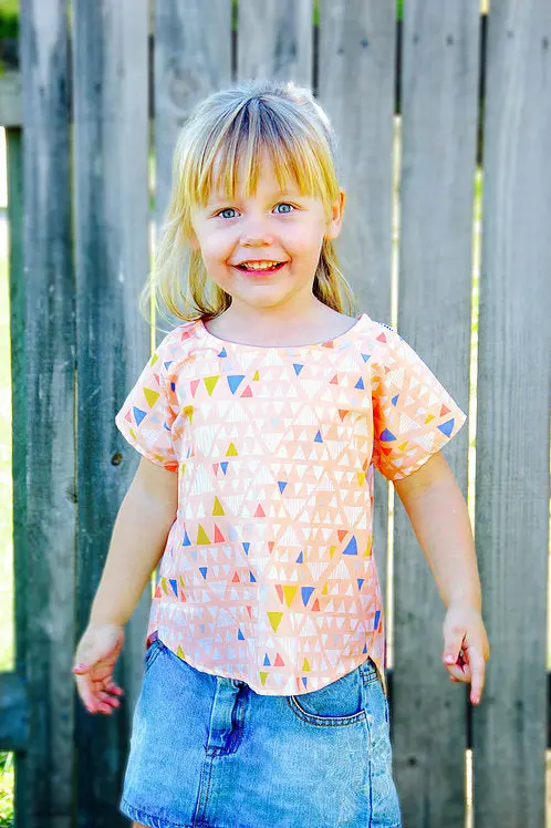 Sew To Grow Baby/Child Mini Bondi Top/Dress - Printed Copy Shop (+£5.00) 1