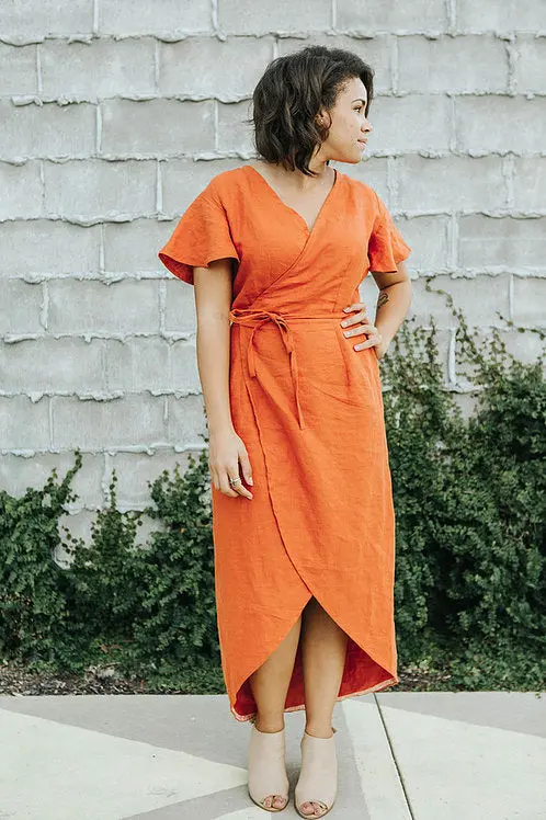 Sew To Grow Charlianne Wrap Dress - Printed Copy Shop (+£7.00) 1