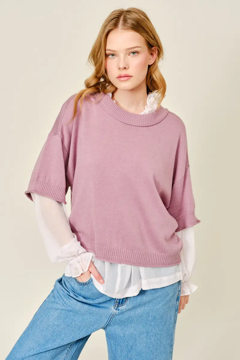 Short Sleeve Sweater 1
