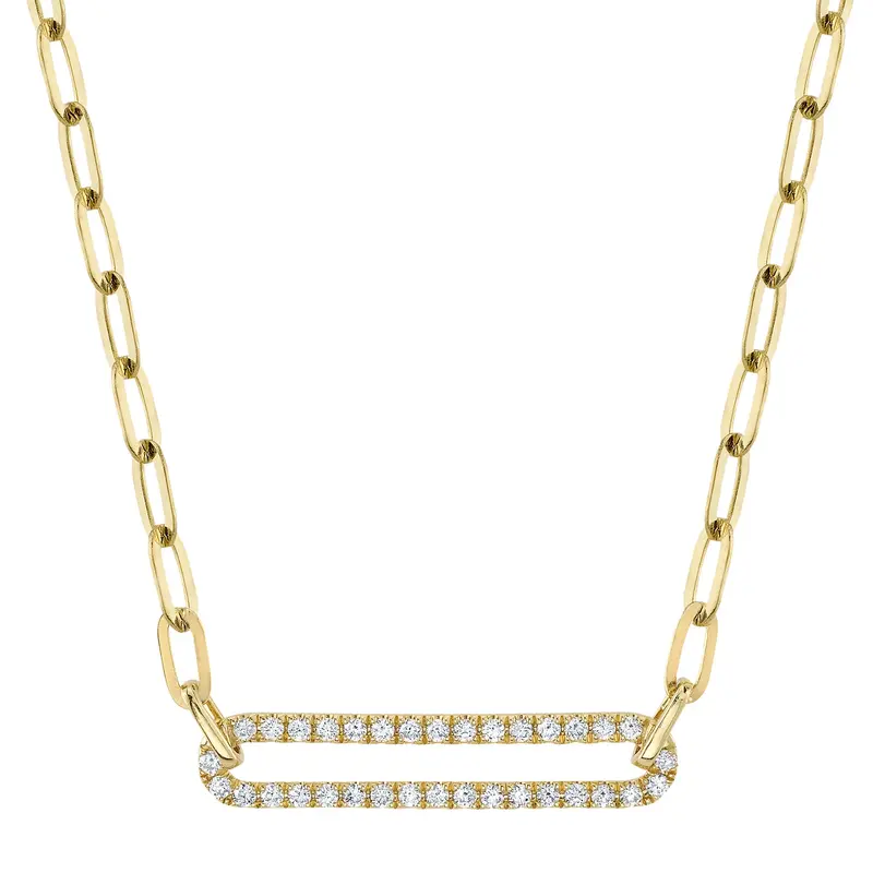 Shy Creation® Borderline Pavé Pendant Necklace 1