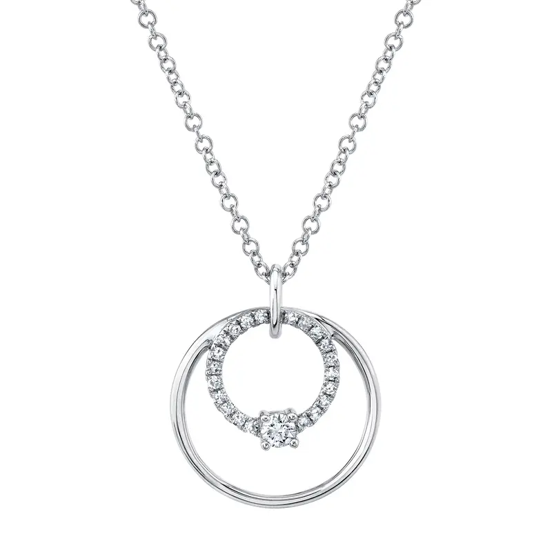 Shy Creation® Circle Of Light Diamond Pendant 1