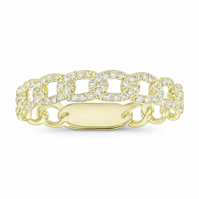 Shy Creation® Curb Link Diamond Band 1