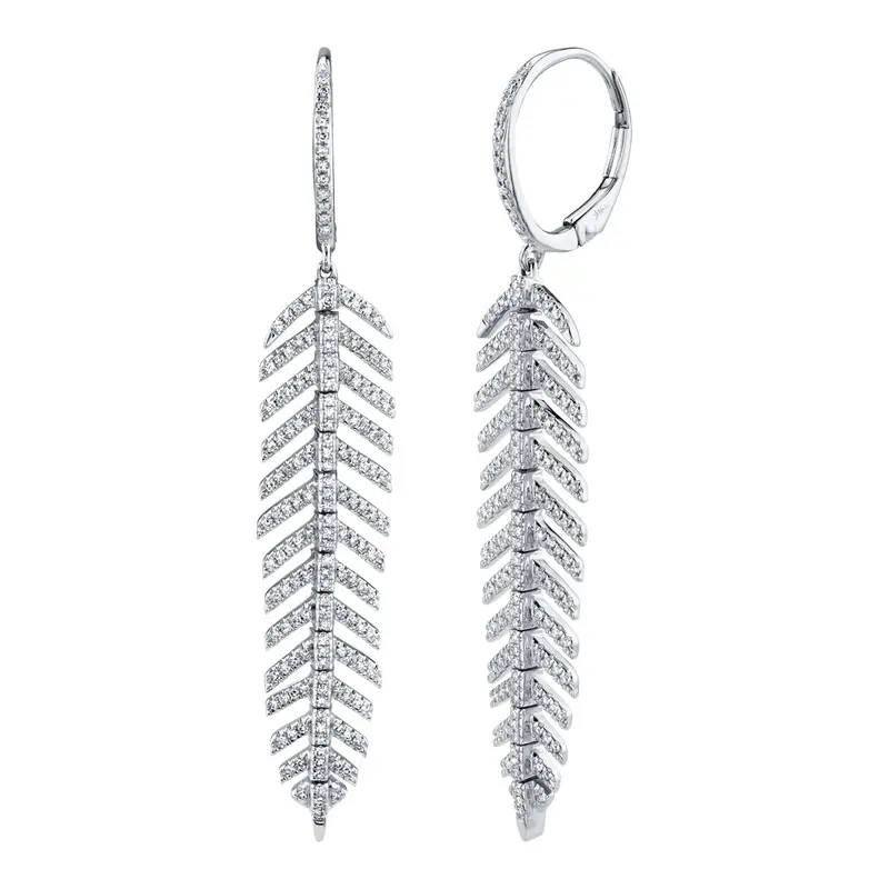 Shy Creation® Featherfall Diamond Drop Earrings 1