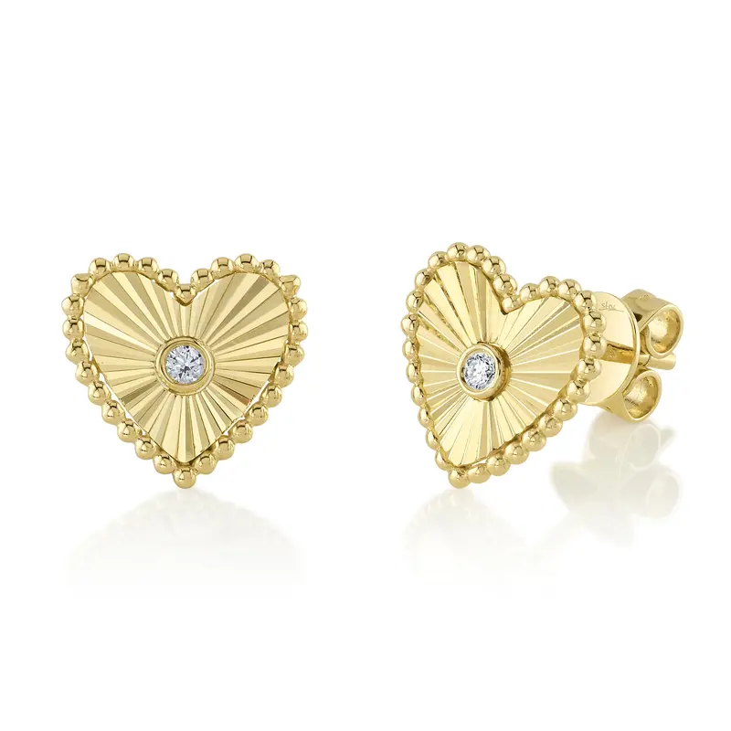 Shy Creation® Heart Goldburst Earrings 1