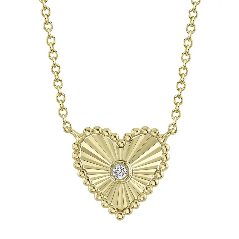 Shy Creation® Heart Goldburst Necklace 1