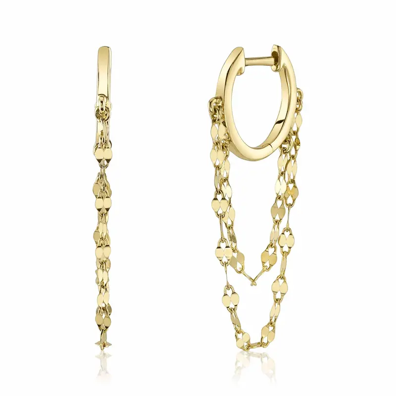Shy Creation® Radiant Drape Huggie Earrings 1