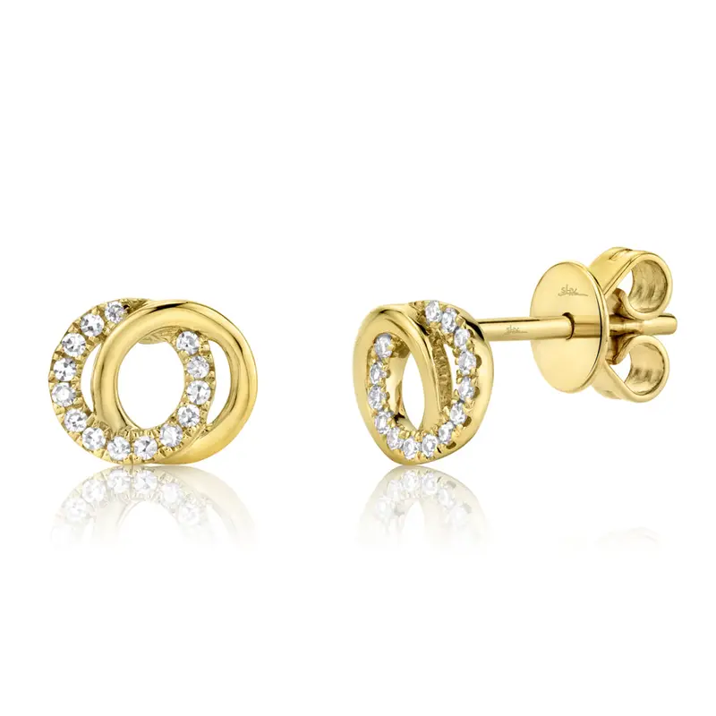Shy Creation® Truebond Love Knot Diamond Stud Earrings 1