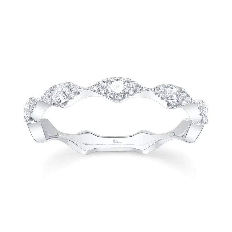 Shy Creation® Twilight Wave Diamond Band 1