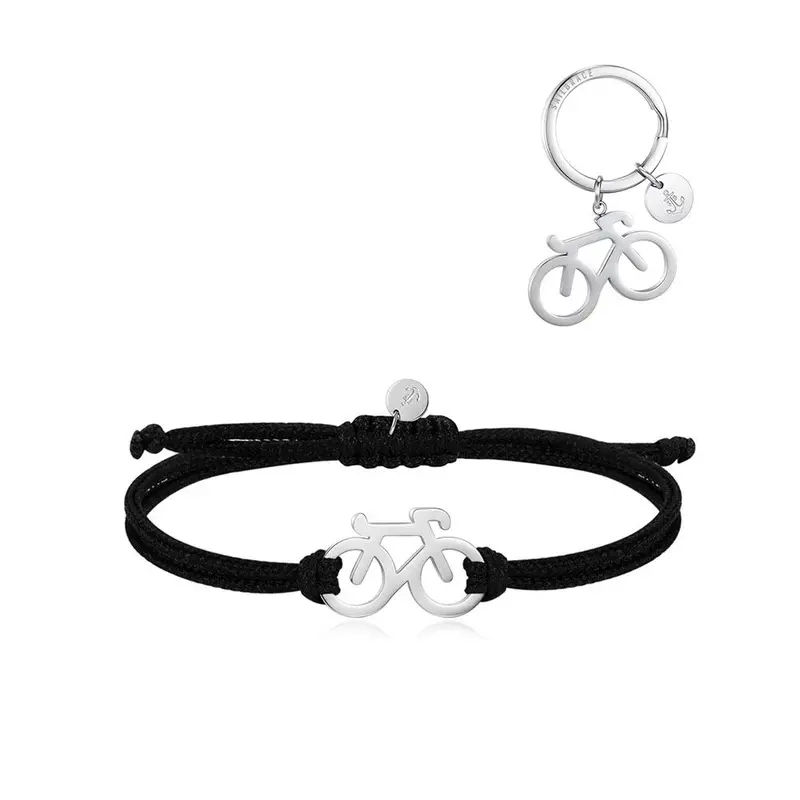 Silver Bike Bracelet/Keychain Pack 1