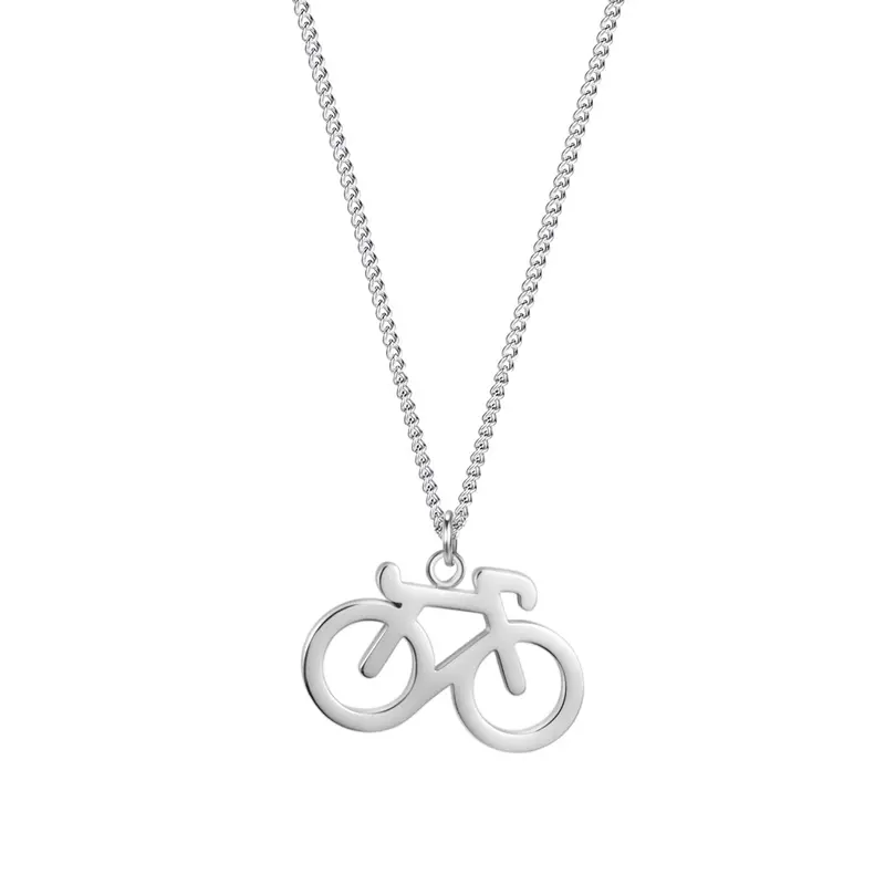Silver Bike Necklace 1