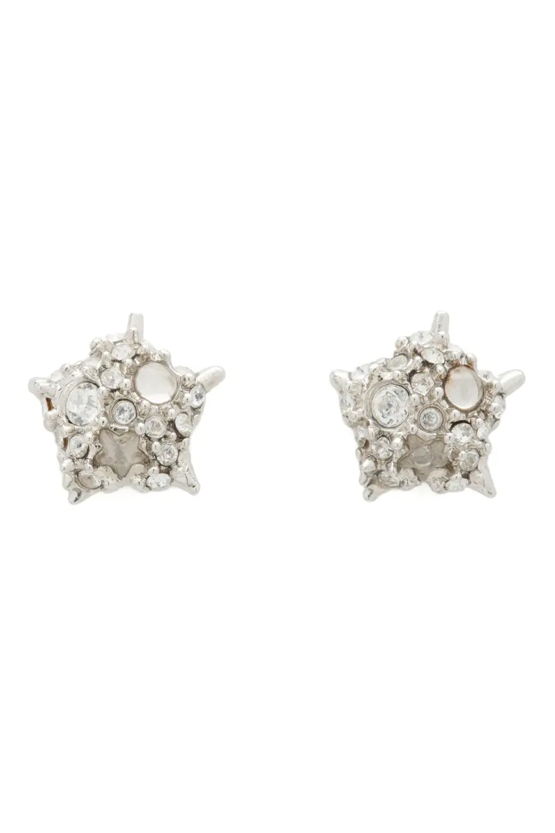 Silver Clear Starlette Studs 1